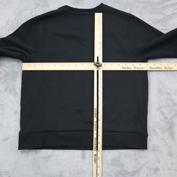 Volcom Sweater Boys L Black Crew Neck Long Sleeve Banded Cuffs Pullover Top - Picture 5 of 16